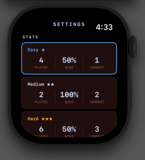 Letternaut in night mode